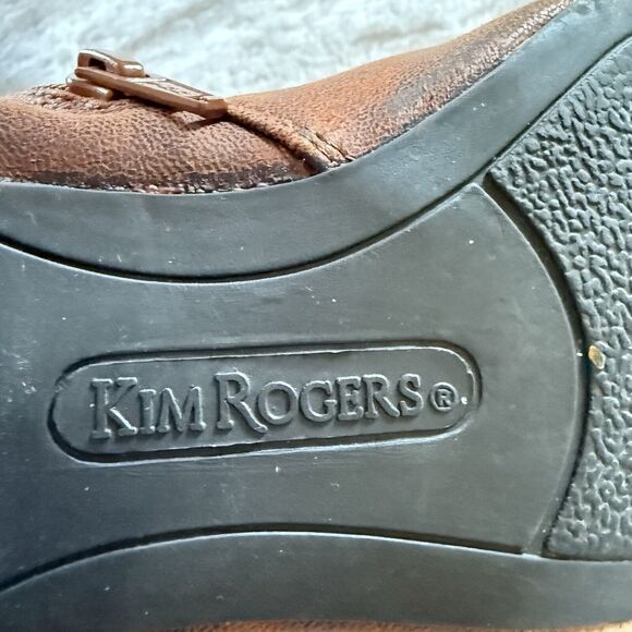 Kim Rogers “Tess” Ankle Booties Chestnut Faux Leather Buckle Accent Boot W US 8 - Picture 9 of 10